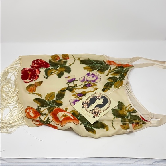 NWT Gatsby style top of beaded velvet and chiffon - Picture 3 of 8